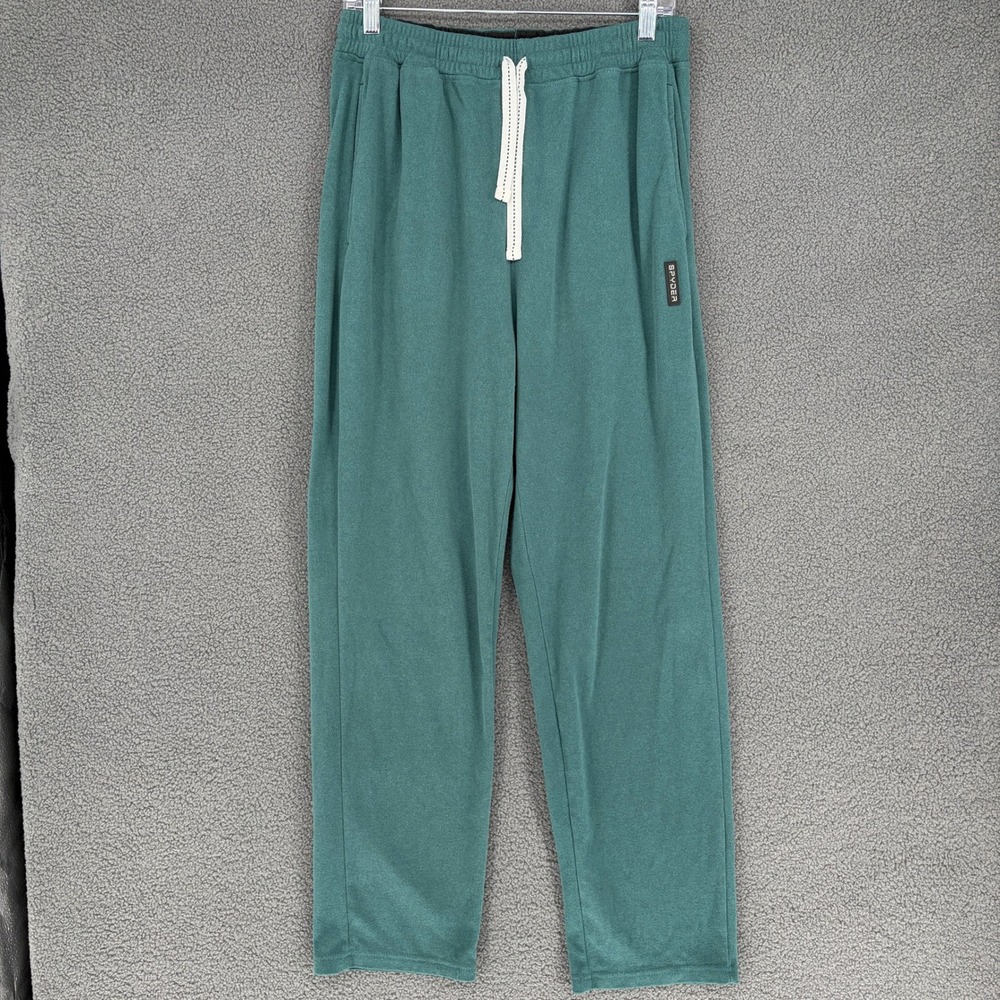 Spyder Women Teal Green Fleece Lounge Pants Drawstring Straight Leg Size M